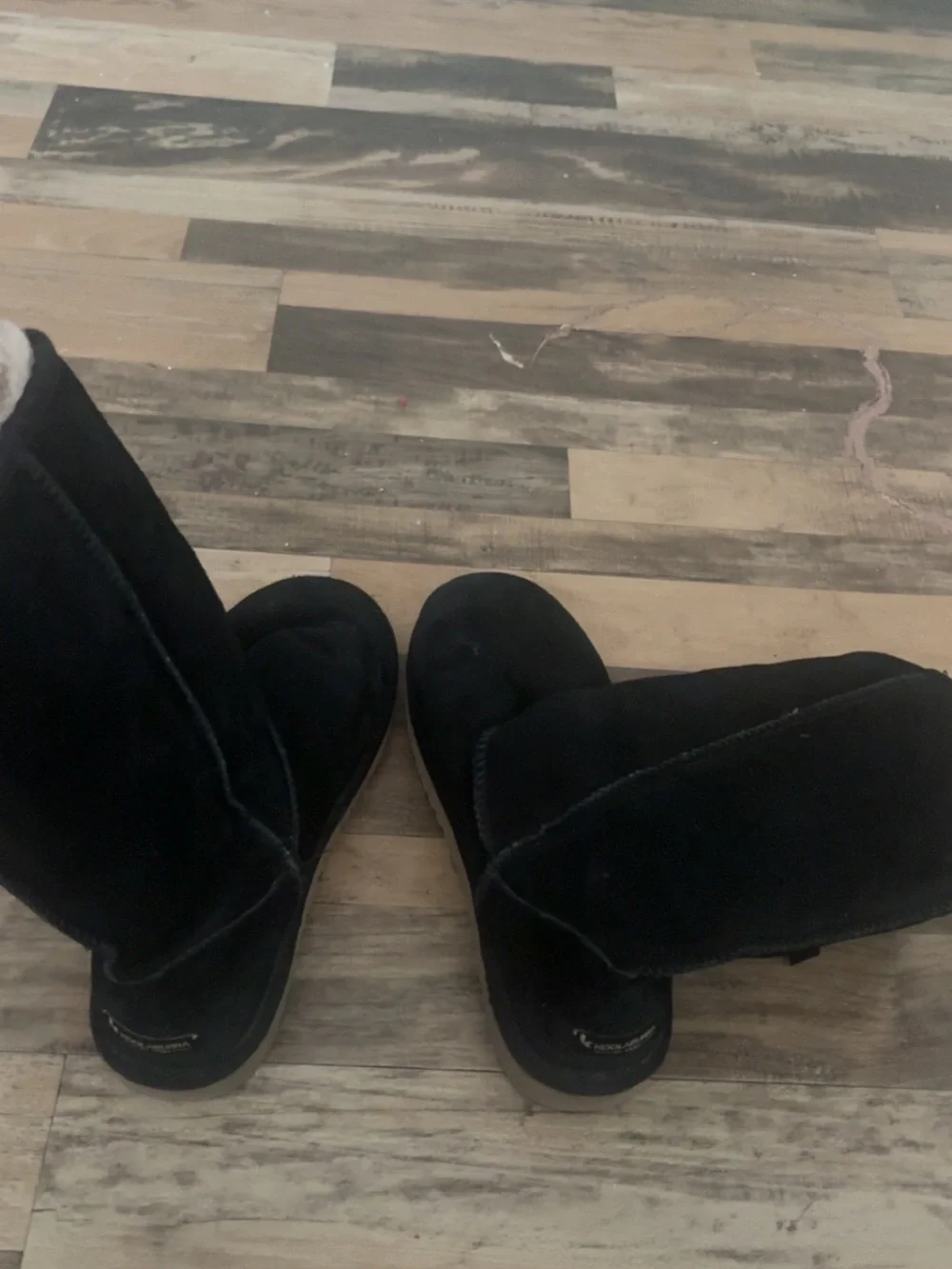 Koolaburra Black Suede Shearling Winter Boots